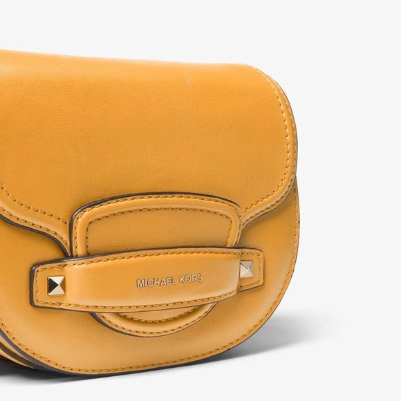 MICHAEL MICHAEL KORS Leather Saddle Crossbody - Picture 3 of 11